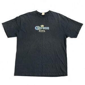 Vintage Y2K anchor-blue navy corona beer T-shirt XL